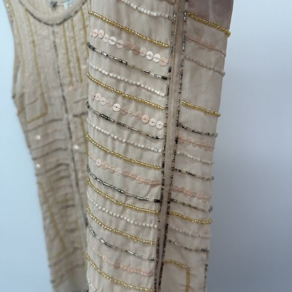 Guess Blush Beaded Sequin Tank Top Y2k Style Size Small - Picture 5 of 10